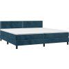 Box spring postel s matrací 200x200 cm samet [3141267] (Barva Tmavě moddrá)