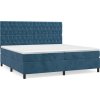 Box spring postel s matrací 200x200 cm samet [3143227] (Barva Tmavě moddrá)