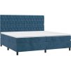 Box spring postel s matrací 200x200 cm samet [3143227] (Barva Tmavě moddrá)