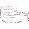 Box spring postel s matrací 200x200 cm samet [3143227] (Barva Tmavě moddrá)