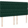 Box spring postel s matrací 180 x 200 cm samet [3294713] (Barva Tmavě šedá)