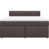 Box spring postel s matrací 180x200 cm textil [3289067] (Barva Tmavě šedá)