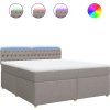 Box spring postel s matrací 180x200 cm textil [3289067] (Barva Tmavě šedá)