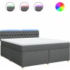 Box spring postel s matrací 180x200 cm textil [3289067] (Barva Tmavě šedá)