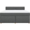 Box spring postel s matrací 180x200 cm textil [3289067] (Barva Tmavě šedá)