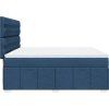 Box spring postel s matrací 180x200 cm textil [3294060] (Barva Modrá)