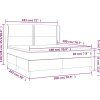 Box spring postel s matrací 180x200 cm samet [3129166] (Barva Tmavě šedá)