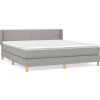 Box spring postel s matrací 180 x 200 cm textil [3130209] (Barva Světle šedá)