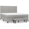 Box spring postel s matrací 180 x 200 cm textil [3136533] (Barva Světle šedá)