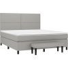 Box spring postel s matrací 180 x 200 cm textil [3136533] (Barva Světle šedá)