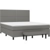 Box spring postel s matrací 180 x 200 cm textil [3136533] (Barva Světle šedá)