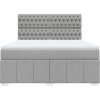 Box spring postel s matrací 180x200 cm textil [3291754] (Barva Světle šedá)