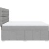 Box spring postel s matrací 180x200 cm textil [3291754] (Barva Světle šedá)