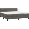 Box spring postel s matrací a LED 180x200 cm samet [3134597] (Barva Světle šedá)
