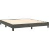 Box spring postel s matrací a LED 180x200 cm samet [3134597] (Barva Světle šedá)