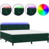 Box spring postel s matrací a LED 180x200 cm samet [3134597] (Barva Světle šedá)