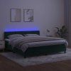 Box spring postel s matrací a LED 180x200 cm samet [3134597] (Barva Světle šedá)