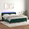Box spring postel s matrací a LED 180x200 cm samet [3134597] (Barva Světle šedá)
