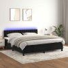 Box spring postel s matrací a LED 180x200 cm samet [3134597] (Barva Světle šedá)