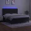 Box spring postel s matrací a LED 180x200 cm samet [3136318] (Barva Tmavě šedá)