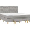 Box spring postel s matrací 180 x 200 cm textil [3137413] (Barva Světle šedá)