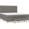 Box spring postel s matrací 180 x 200 cm textil [3137413] (Barva Světle šedá)