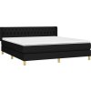 Box spring postel s matrací 180 x 200 cm textil [3130531] (Barva Černá)