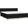 Box spring postel s matrací 180 x 200 cm textil [3130531] (Barva Černá)