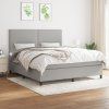 Box spring postel s matrací 180x200 cm textil [3141715] (Barva Černá)