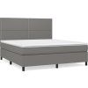 Box spring postel s matrací 180x200 cm textil [3141715] (Barva Černá)