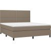 Box spring postel s matrací 180x200 cm textil [3141715] (Barva Černá)