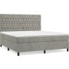 Box spring postel s matrací 180x200 cm samet [3143217] (Barva Světle šedá)