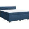 Box spring postel s matrací 180 x 200 cm textil [3285980] (Barva Modrá)