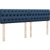 Box spring postel s matrací 180 x 200 cm textil [3285980] (Barva Modrá)