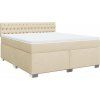 Box spring postel s matrací 180 x 200 cm textil [3285980] (Barva Modrá)
