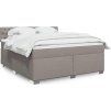 Box spring postel s matrací 180 x 200 cm textil [3285980] (Barva Modrá)