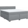 Box spring postel s matrací 180 x 200 cm textil [3285980] (Barva Modrá)