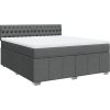 Box spring postel s matrací 180x200 cm textil [3287155] (Barva Tmavě šedá)