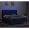Box spring postel s matrací a LED 180x200 cm textil [3138574] (Barva Tmavě šedá)