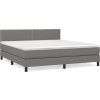 Box spring postel s matrací 180x200 cm textil [3139993] (Barva Světle šedá)