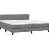 Box spring postel s matrací 180x200 cm textil [3139993] (Barva Světle šedá)