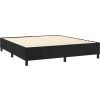 Box spring postel s matrací a LED 180x200 cm samet [3139759] (Barva Černá)
