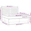 Box spring postel s matrací a LED 180x200 cm samet [3139759] (Barva Černá)