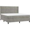 Box spring postel s matrací a LED 180x200 cm samet [3139759] (Barva Černá)