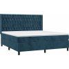 Box spring postel s matrací a LED 180x200 cm samet [3139759] (Barva Černá)