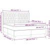 Box spring postel s matrací a LED 180x200 cm samet [3139759] (Barva Černá)