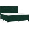 Box spring postel s matrací a LED 180x200 cm samet [3139759] (Barva Černá)