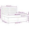 Box spring postel s matrací a LED 180x200 cm samet [3139759] (Barva Černá)