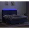 Box spring postel s matrací a LED 180x200 cm textil [3139139] (Barva Modrá)