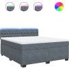 Box spring postel s matrací 180 x 200 cm samet [3288685] (Barva Tmavě šedá)
